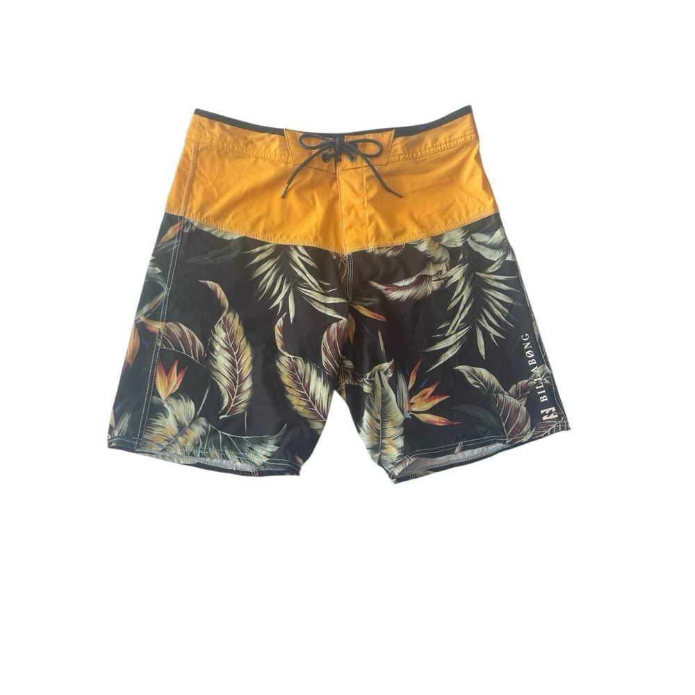 Billabong Board Shorts Recycler Men 31 Hawaiian Swim Yellow Jack Freestone #5734